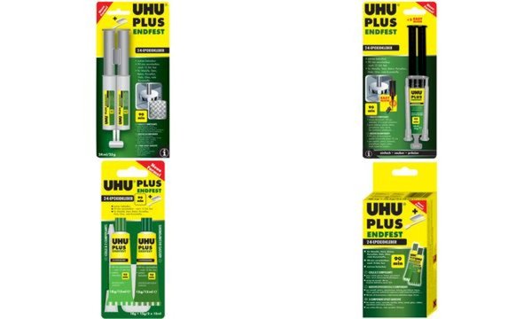 Image UHU 2-Komponenten-Klebstoff plus en dfest,Doppelkammerspritze (5664565)