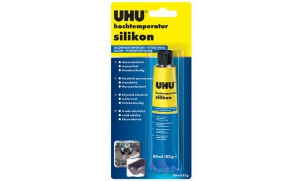 Image UHU Hochtemperatur-Silikon, schwarz , 80 ml Tube (5664659)