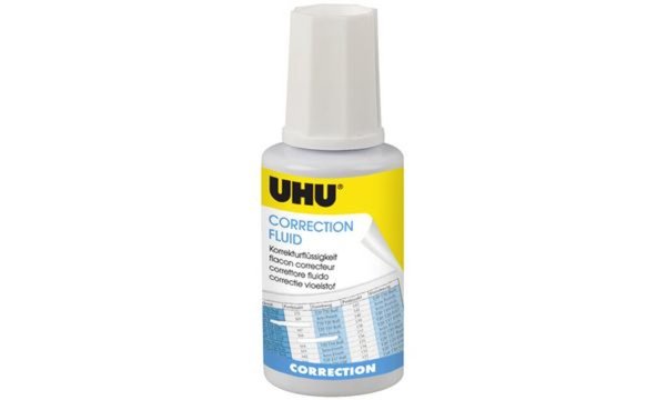 Image UHU Korrekturflüssigkeit Correction Fluid, weiß, 20 ml (5650965)