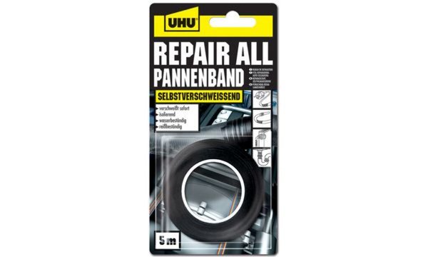 Image UHU Pannenband repair all, (B)19 mm x (L)5 m, schwarz (5664566)