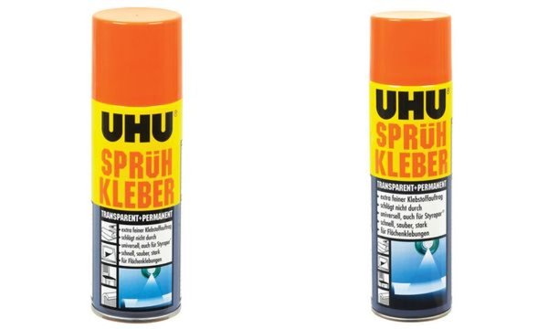 Image UHU Sprühkleber, permanent, transpa rent, 200 ml (5651143)