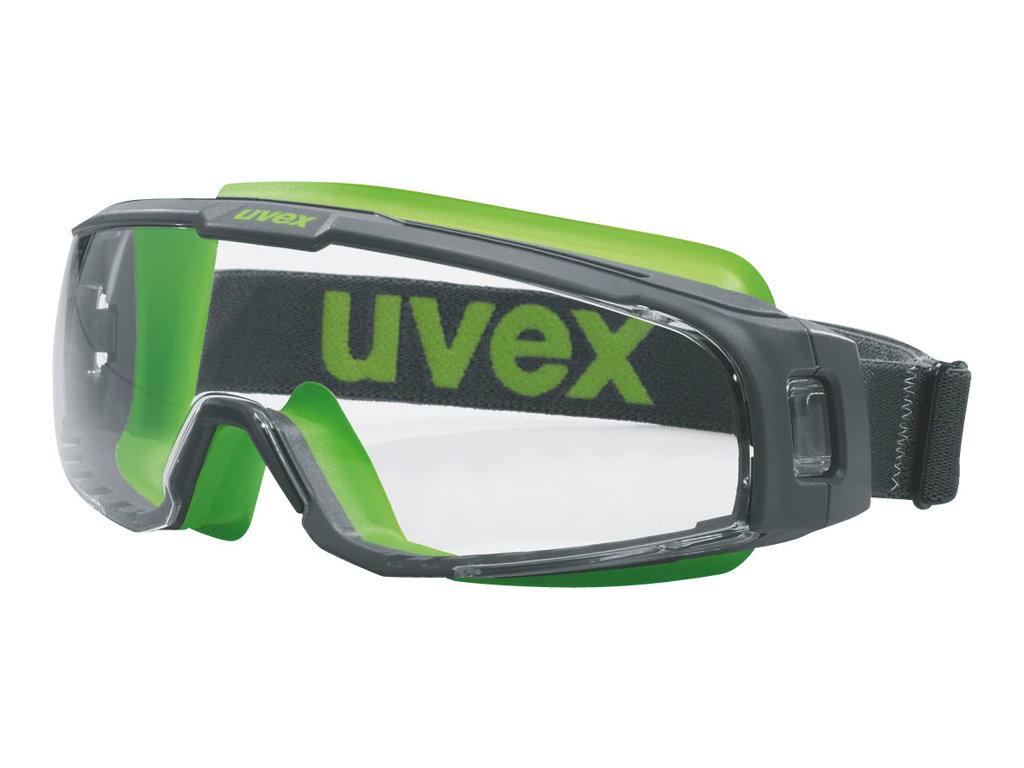 Image UVEX 9308245 Schutzbrille/Sicherheitsbrille Grau - Limette (9308245)