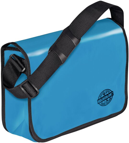 Image Umhängetasche für Briefordner, blau Überschlag mit Klettverschluss