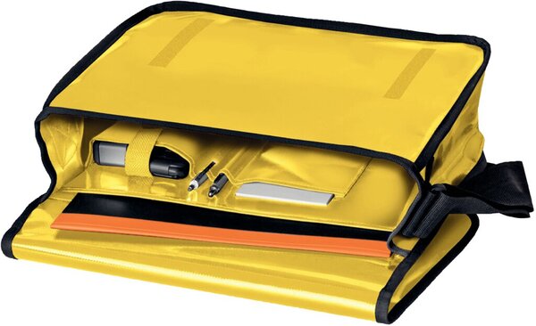 Image Umhängetasche für Briefordner, gelb Überschlag mit Klettverschluss