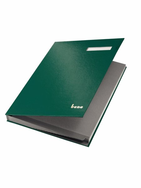 Image Unterschriftsbuch, 19 Fächer, grün, dehnbarer Rücken,