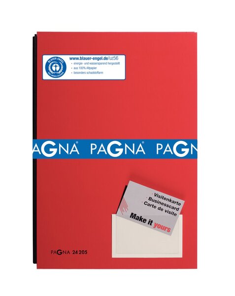 Image Unterschriftsmappe, rot, Einband aus Hartpappe mit