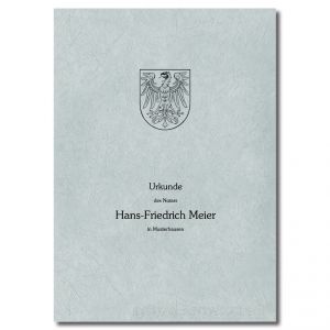 Image Urkundenumschläge Brandenburg grau, 1-farbiger Druck, schwarz