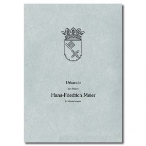 Image Urkundenumschläge Bremen grau, 1-farbiger Druck, schwarz