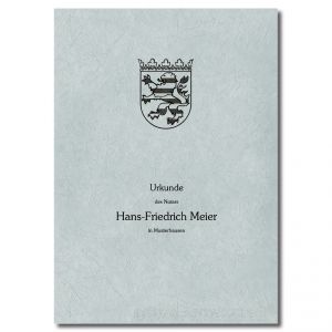 Image Urkundenumschläge Hessen grau, 1-farbiger Druck, schwarz