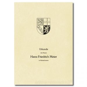 Image Urkundenumschläge Saarland chamois, 1-farbiger Druck, schwarz