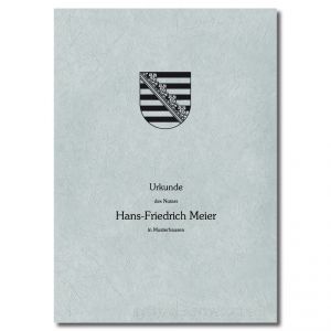 Image Urkundenumschläge Sachsen grau, 1-farbiger Druck, schwarz