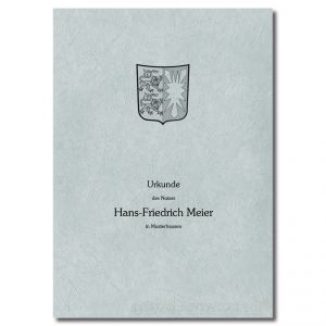 Image Urkundenumschläge Schleswig-Holstein grau, 1-farbiger Druck, schwarz