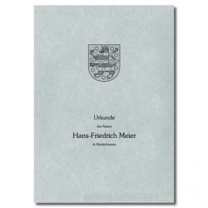 Image Urkundenumschläge Thüringen grau, 1-farbiger Druck, schwarz