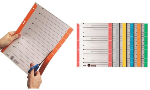 Image LEITZ Trennblätter, A4 Überbreite, Kraftkarton 230g/qm, blau (80165230