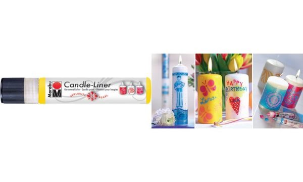 Image Marabu Wachsmalfarbe Candle Liner , kirschrot, 25 ml (57201053)