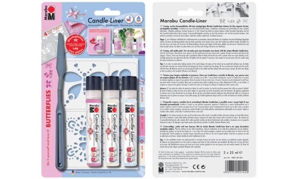 Image Marabu Wachsmalfarbe Candle Liner , Set Butterflies (57201149)