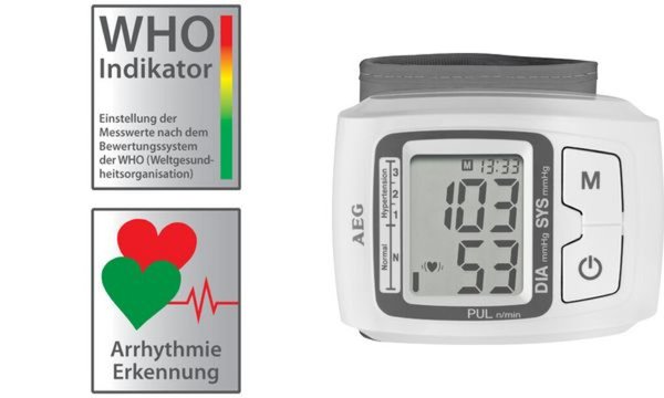 Image AEG Blutdruckmessgerät BMG 5610, we iß/grau (95000091)