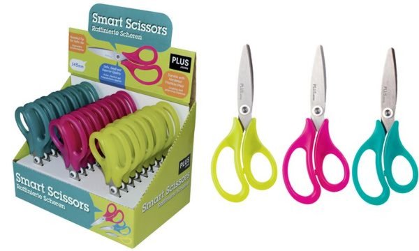 Image PLUS JAPAN Bastelschere, rund, Läng e: 145 mm, 24er Display (1231073)