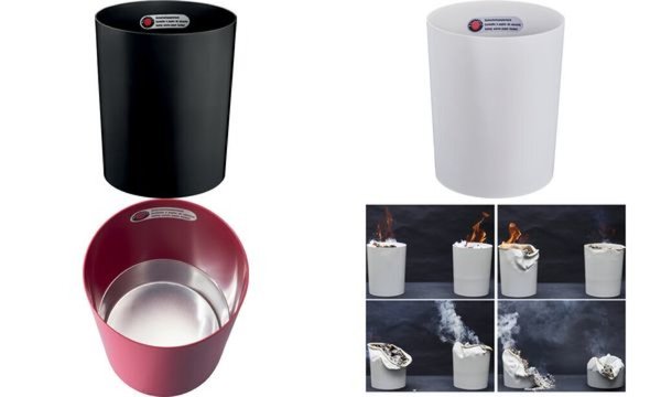 Image ZWINGO Sicherheits-Papierkorb, Kuns tstoff, 20 l, schwarz (5691137)