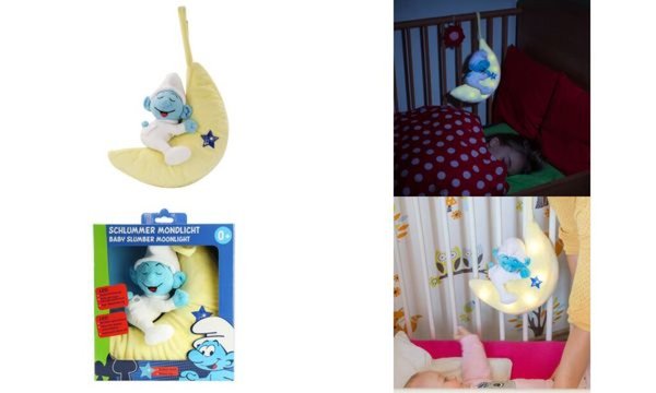 Image ANSMANN Kuscheltier-Nachtlicht Mon dlicht Baby Schlumpf (18005750)