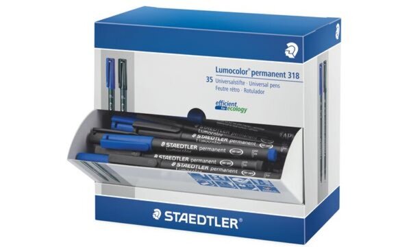 Image STAEDTLER Lumocolor Permanent-Marke r 318F, Thekendisplay (5655345)