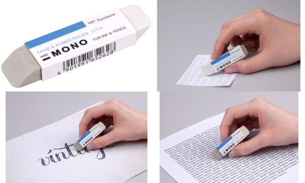 Image Tombow Radiergummi MONO SAND & RUBBER ERASER weiß, grau