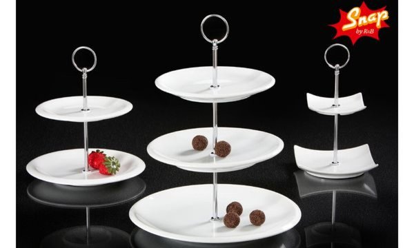 Image Snap by R & B Etagere BIANCO, Por zellan, 2-stufig, eckig (6455125)