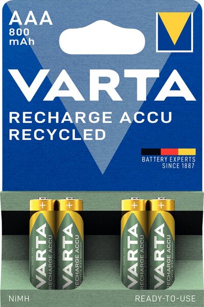 Image VARTA Akku RECHARGE Recycled AAA HR03  800mAh 4St.