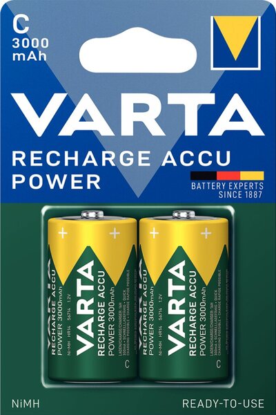 Image VARTA Rechargeable Power Accu (Baby R14) 2er-Pack 3.000mAh