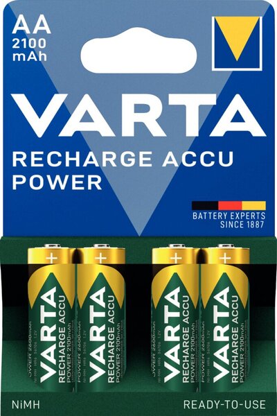 Image VARTA Rechargeable Power Accu Ready2Use Mignon 4er-Pack 2.100 mAh