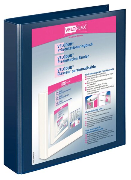 Image Präsentationsringbuch Velodur A4 2-Ring 30mm Ringdurchmesser dblau