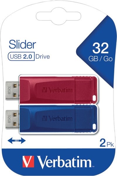 Image Speicherstick USB 2.0, 32 GB, StorenGo Slider, Multipack