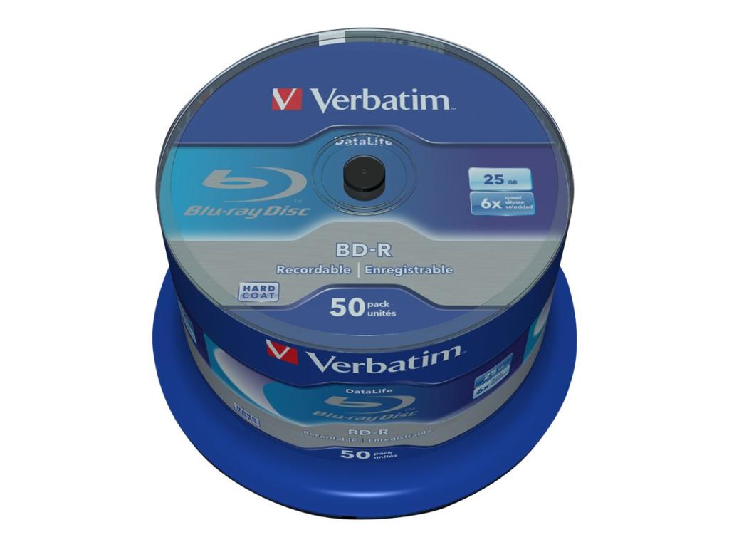 Image VERBATIM BD-R Verbatim Datalife SL 6x 25GB 50pack Spindel No ID