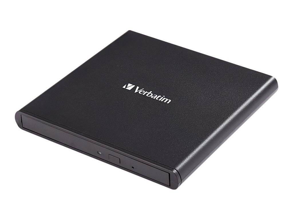 Image VERBATIM Mobile DVD ReWriter slim extern USB2.0 schwarz, incl. data burning Sof