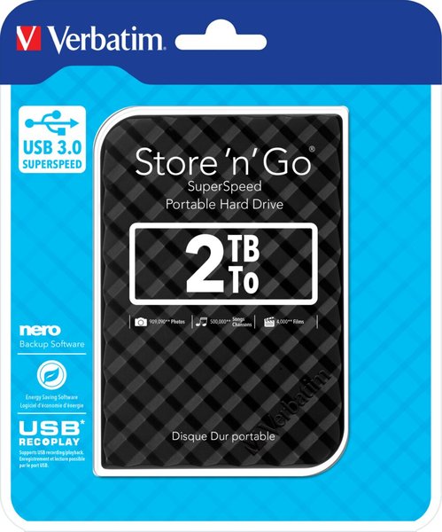 Image VERBATIM Store 'n' Go  2.5 2TB Black