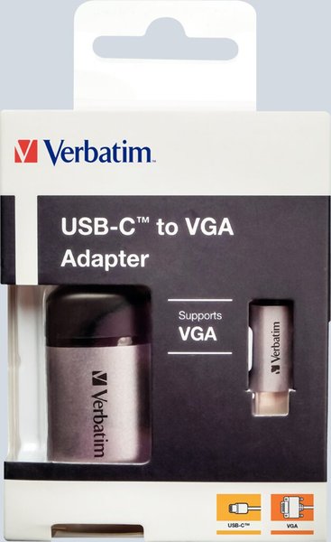 Image VERBATIM USB-C Verbatim zu VGA Adapter USB 3.1 GEN VGA 10 cm Kabel
