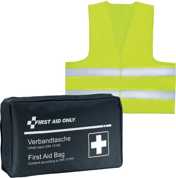 Image Verbandtasche für Motorrad DIN 13167 blau, mit Warnweste, Heftpflaster-