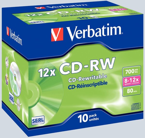 Image Verbatim CD-RW 80min/700MB 12x, 10er Jewelcase