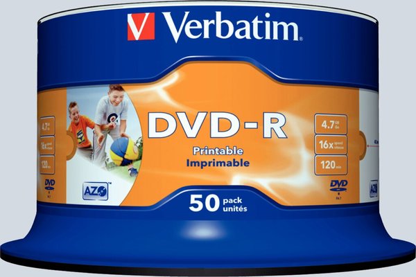 Image Verbatim DVD-R 50er Spindel 16x bedruckbar