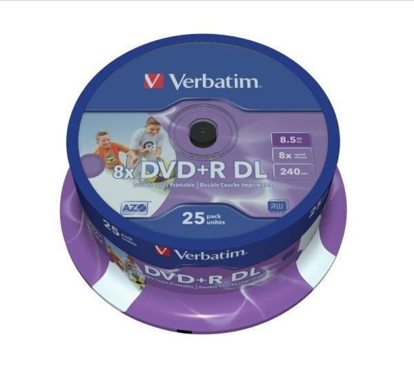 Image Verbatim DVD+R 8.5GB DL 8x printable, 25er Spindel