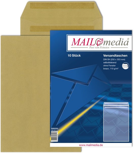 Image Versandtasche B4, SK, 110 g/qm, braun