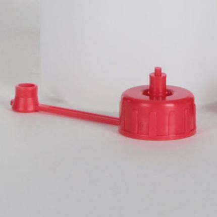 Image Verschluss/Spritzverschluss mit Tülle und Kappe, Gewinde RD 27, PE-Einlage |  rot<br>für 1-Liter-Leerflasche (99005)