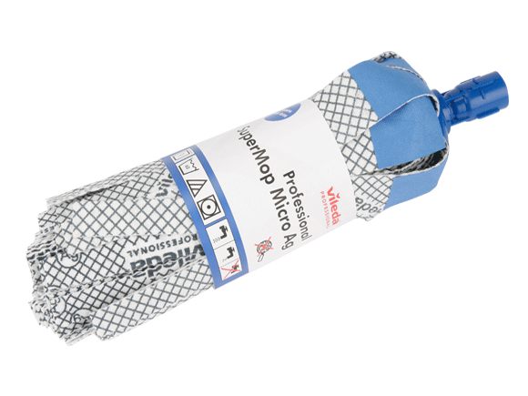 Image Vileda Professional SuperMop Micro Ag | blau Nasswischmopp/Rundmopp mit antibakteriellen Eigenschaften