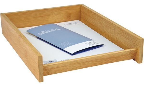 Image WEDO Briefablage, aus Bambus, stapelbar passend für Format DIN A4, Maße: (B)250
