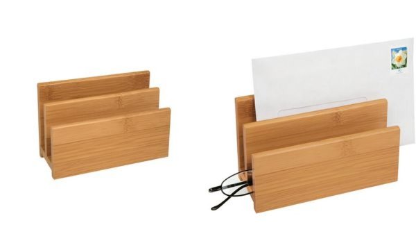 Image WEDO Briefständer, aus Bambus, 2 Fächer Maße: (B)140 x (T)62 x (H)90 mm, im Ges