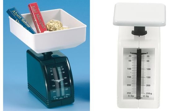 Image WEDO Federwaage Handy 250, Tragkraft: 250 g, weiß mechanische Brief- und Diätwa
