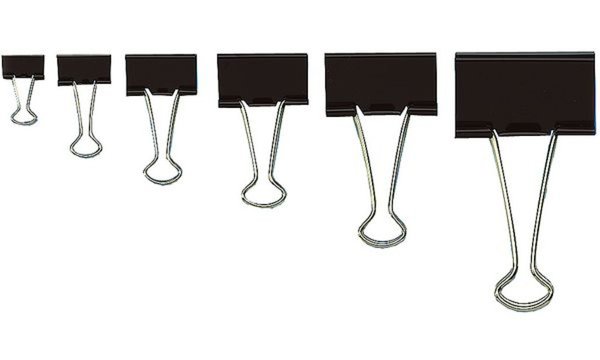 Image WEDO Foldback-Klammer (B)51 mm, Klemmweite: 28 mm, schwarz aus lackiertem Metal