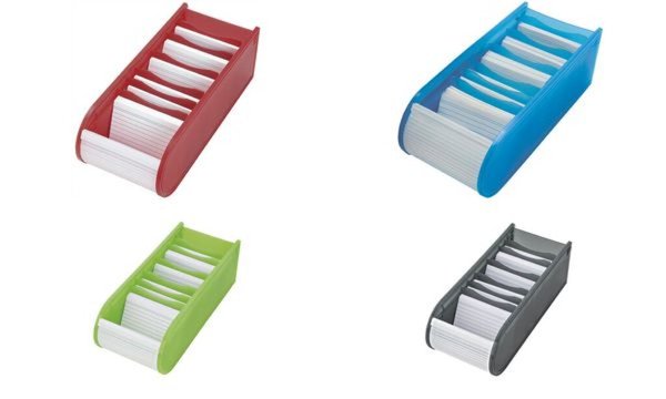 Image WEDO Lernkartei, DIN A8 quer, inkl. 100 Karteikarten, grau aus PP, mit Rollover