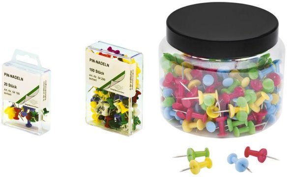 Image WEDO Pinnwand-Nadeln, farbig sortie rt, in Großpackung (62054299)