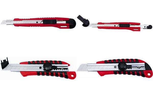 Image WEDO Profi-Cutter, Klinge: 18 mm, rot-schwarz aus ABS-Kunststoff mit Gummiaufla